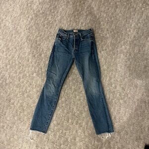 MOTHER Dark Blue Ankle Jeans
